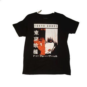 Tokyo Ghoul Funimation Kaneki Split Face T-Shirt Anime Black Mens Size Medium